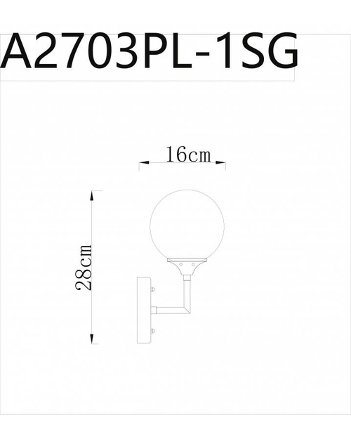 Настенный светильник Arte Lamp A2703AP-1SG Marco