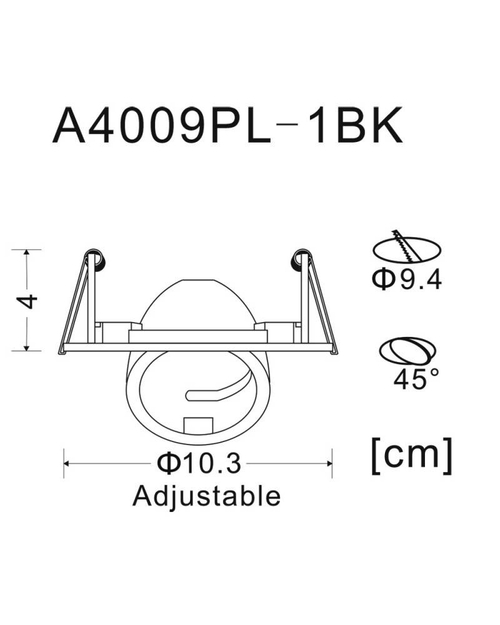 Точечный светильник Arte Lamp A4009PL-1BK Accento