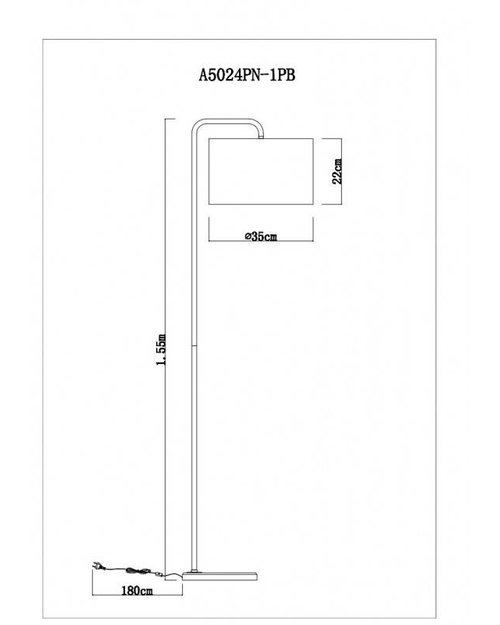 Торшер Arte Lamp A5024PN-1PB Rupert